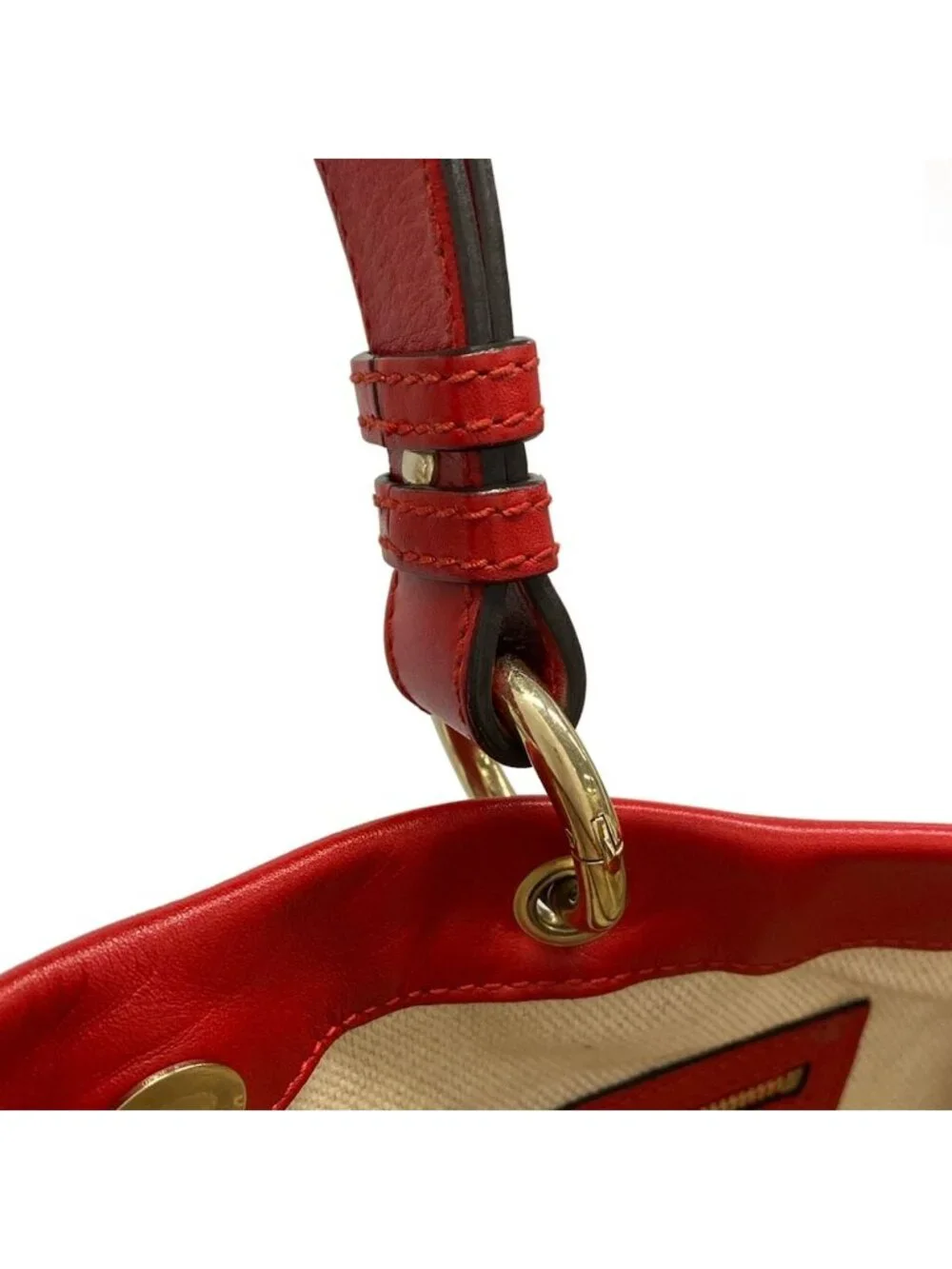 Gucci Tote Valentine Red Leather